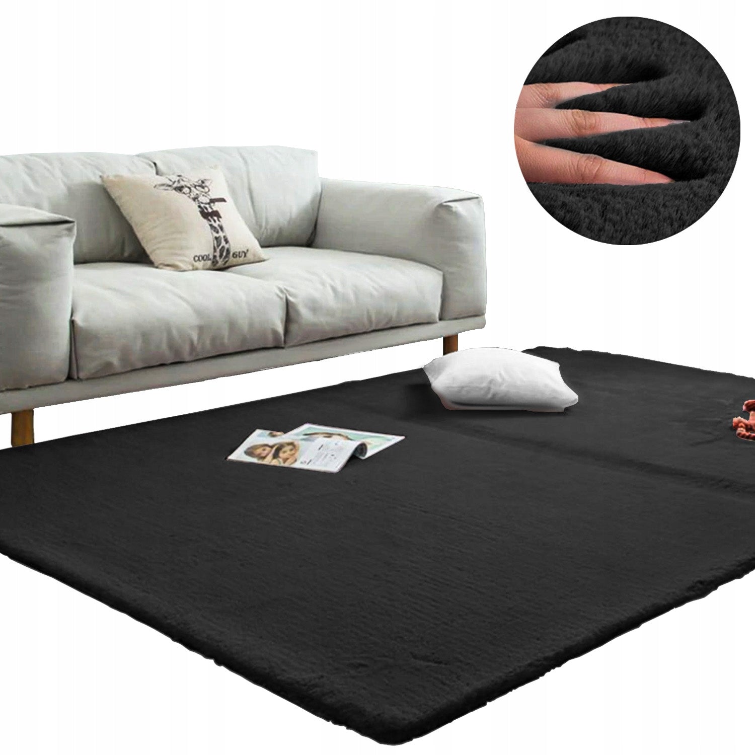 Carpet Rabbit fur rabbit non-slip modern soft 60x100