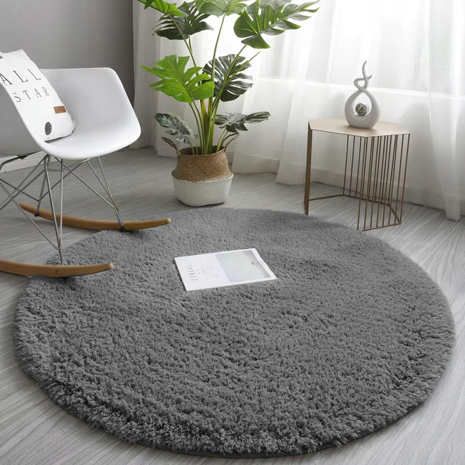 Carpet Round Alpaca non-slip soft modern living room 140x140 Packaging status original