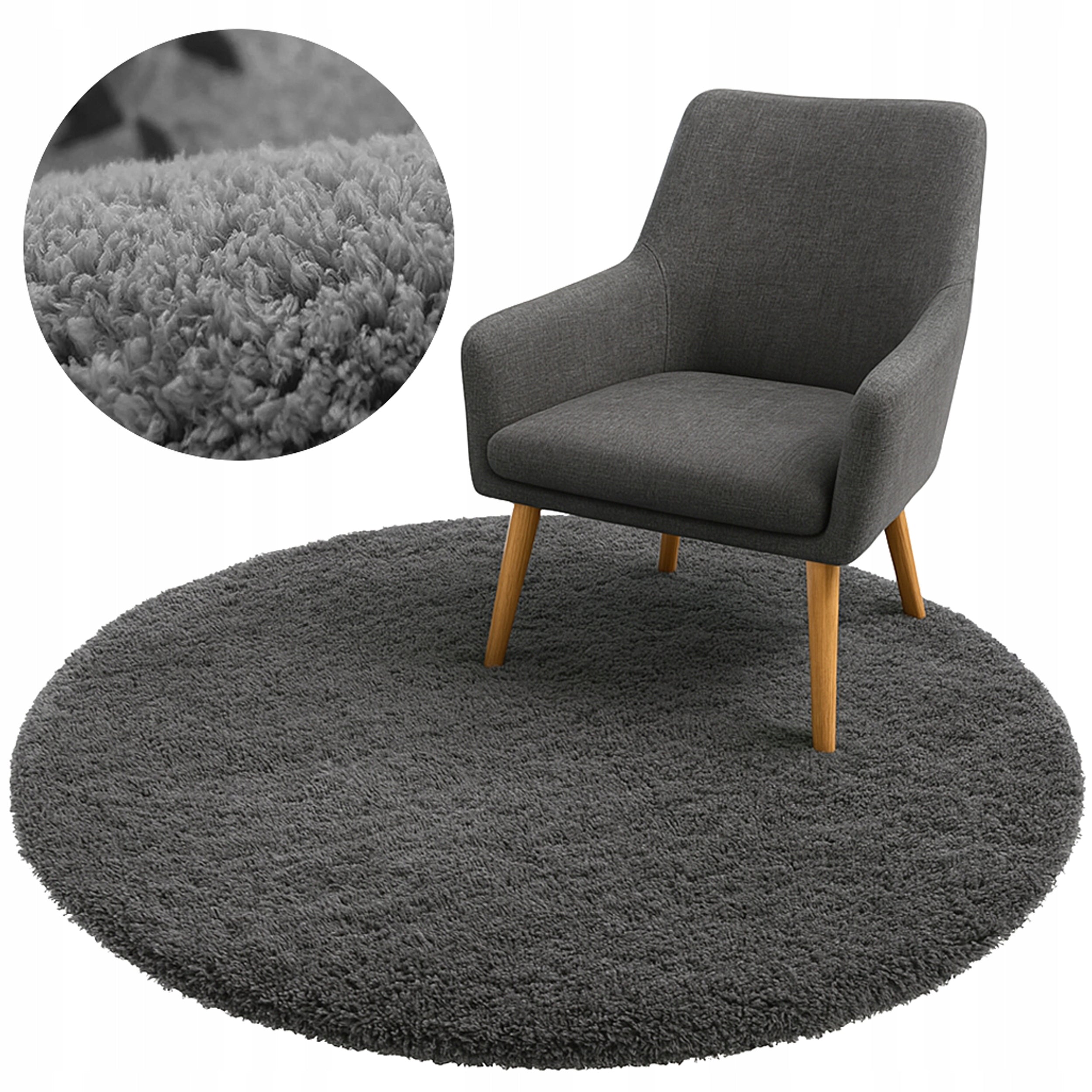 Carpet Round Alpaca non-slip soft modern living room 140x140