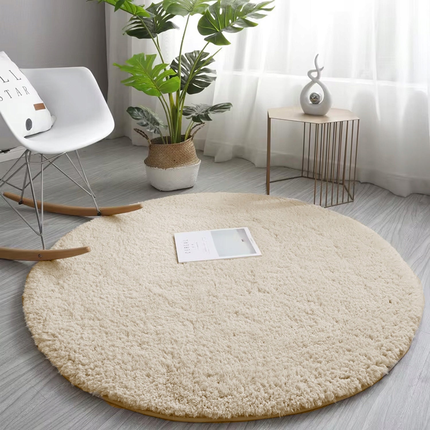 Carpet Round Alpaca non-slip soft modern living room 150x150 Packaging status original