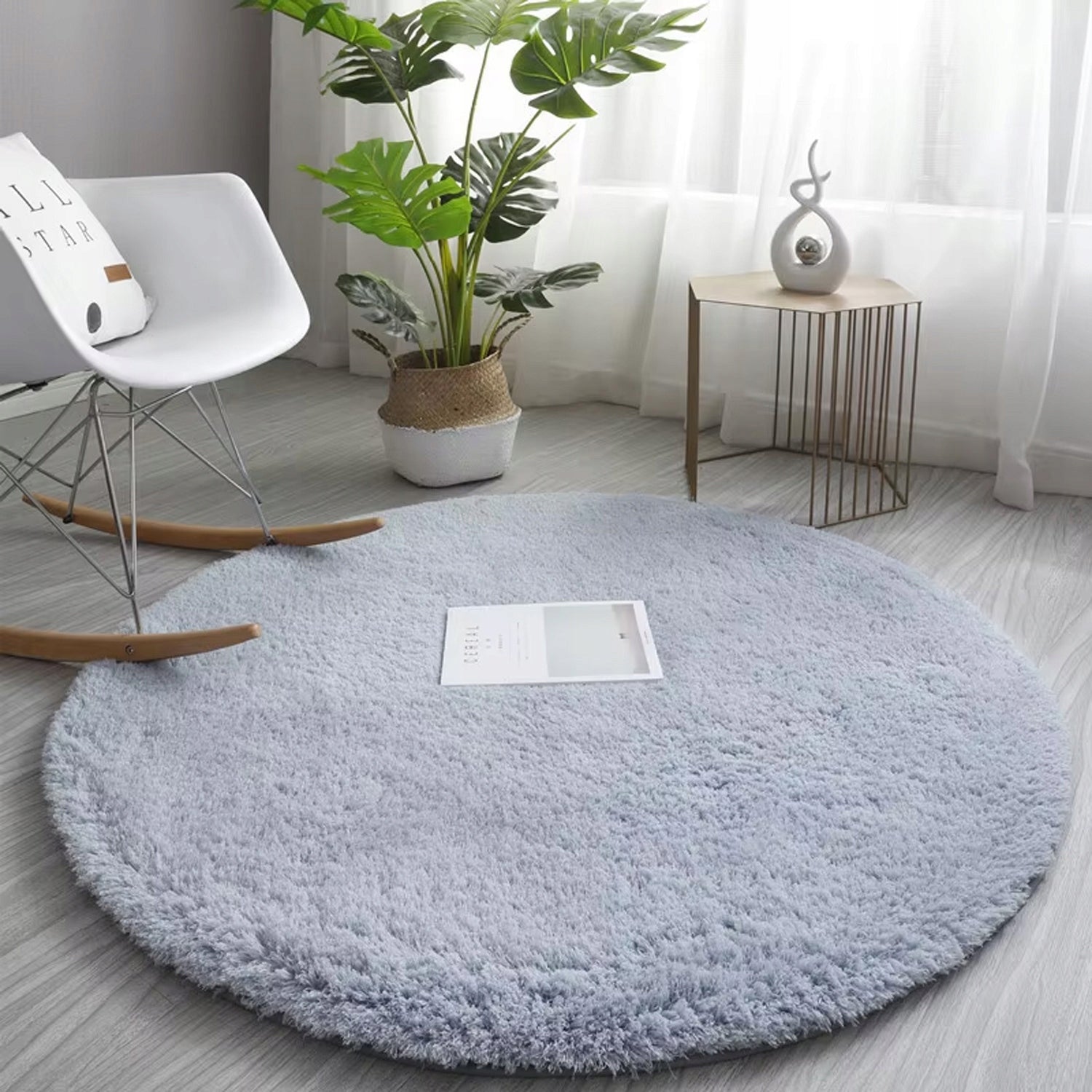 Carpet Round Alpaca non-slip soft modern living room 300x300 Packaging status original
