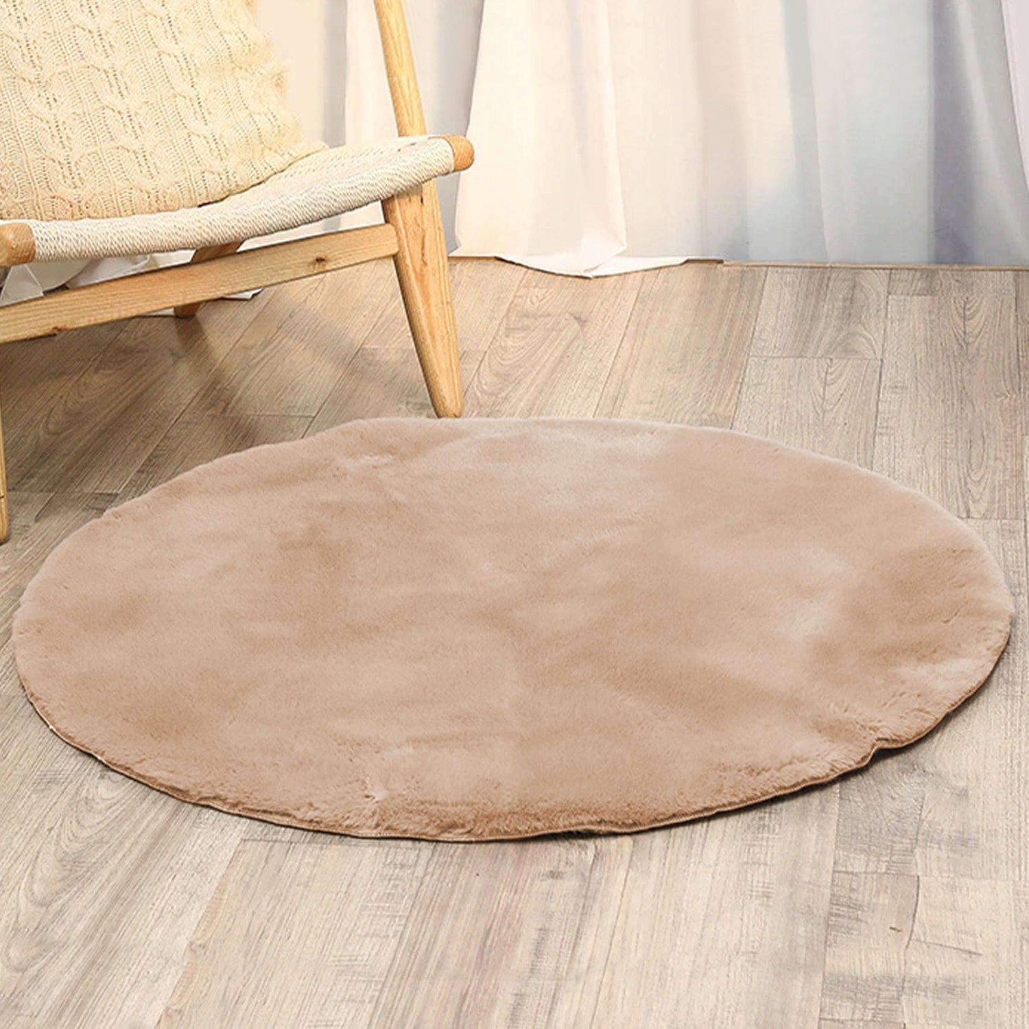Carpet Round Rabbit rabbit fur non-slip fluffy 120x120 Manufacturer code Dywan Strado Rabbit