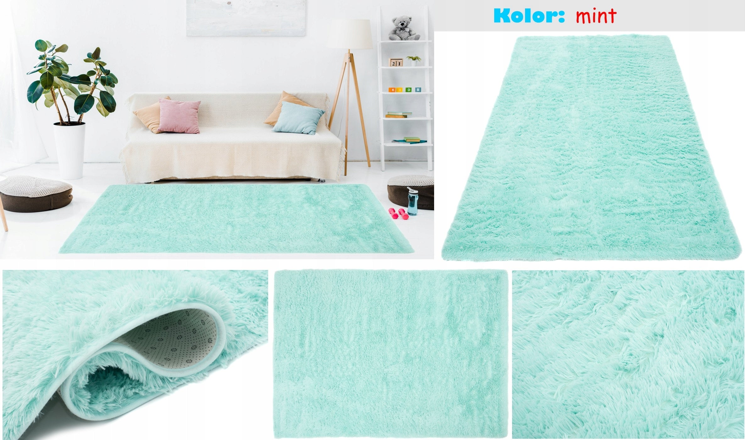 Carpet SILK 200x300 Shaggy Plush Soft Hairy Kind shaggy