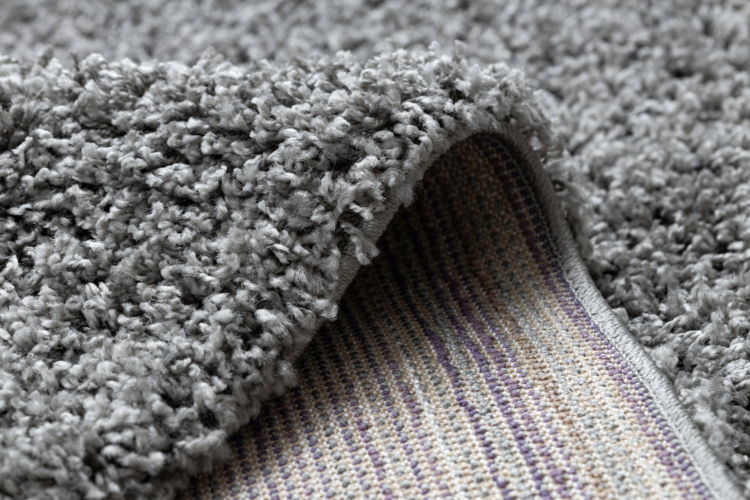 Carpet SOFFI shaggy 140x190 cm thick GREY QUALITY Color gray