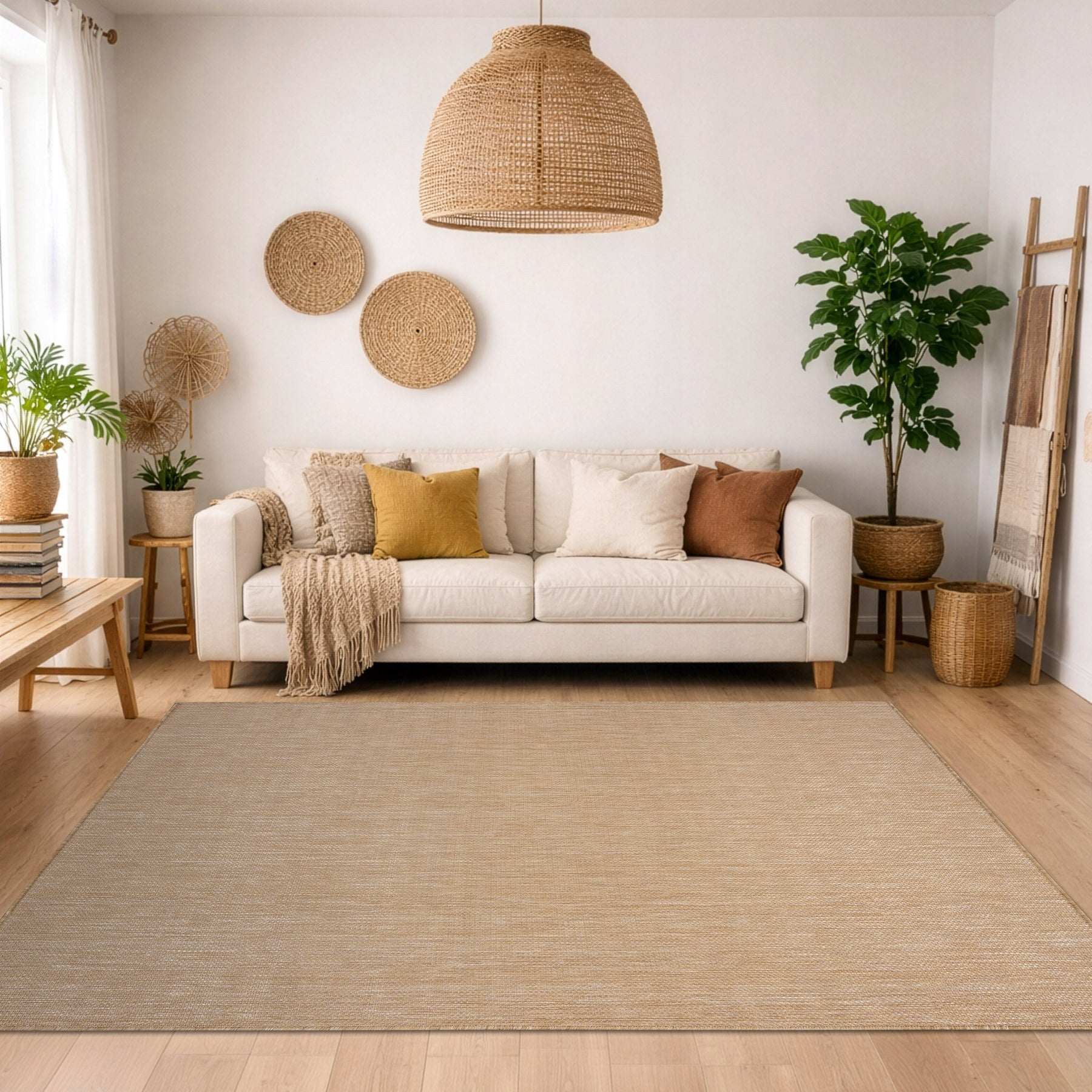 Carpet STRING SION flat weaving natural beige TERRACE WITHOUT PATTERN 180x270 cm Length 270 cm