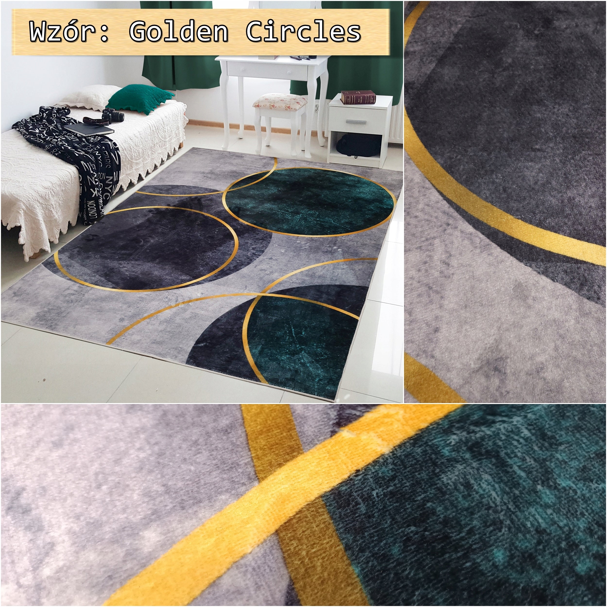 Carpet SWAN VELVET 200x300 2x3 Velvet Modern Anti-slip 3 patterns Packaging status original