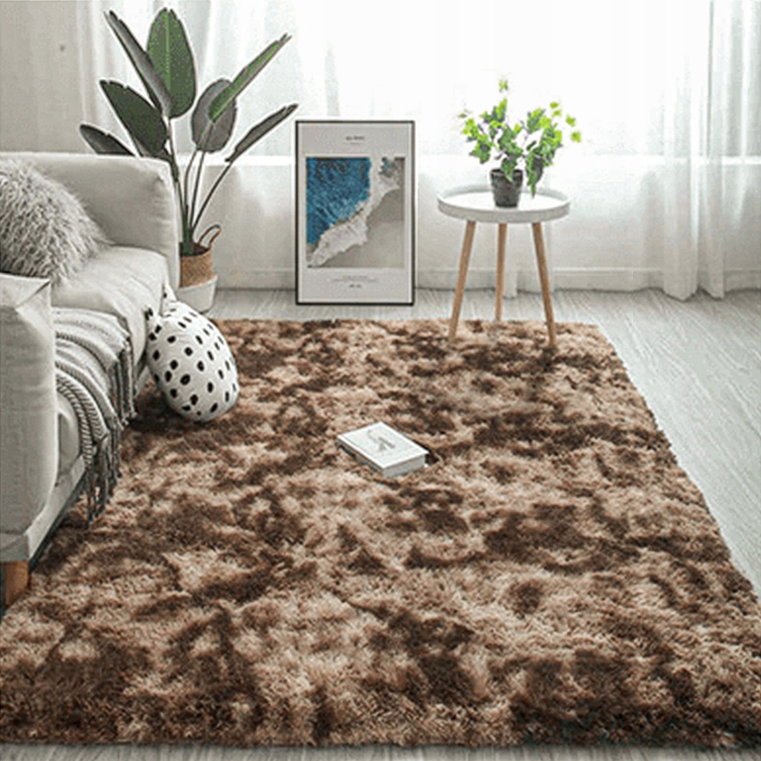 Carpet Shaggy Ombre non-slip modern living room soft 160x200 Length 160 cm