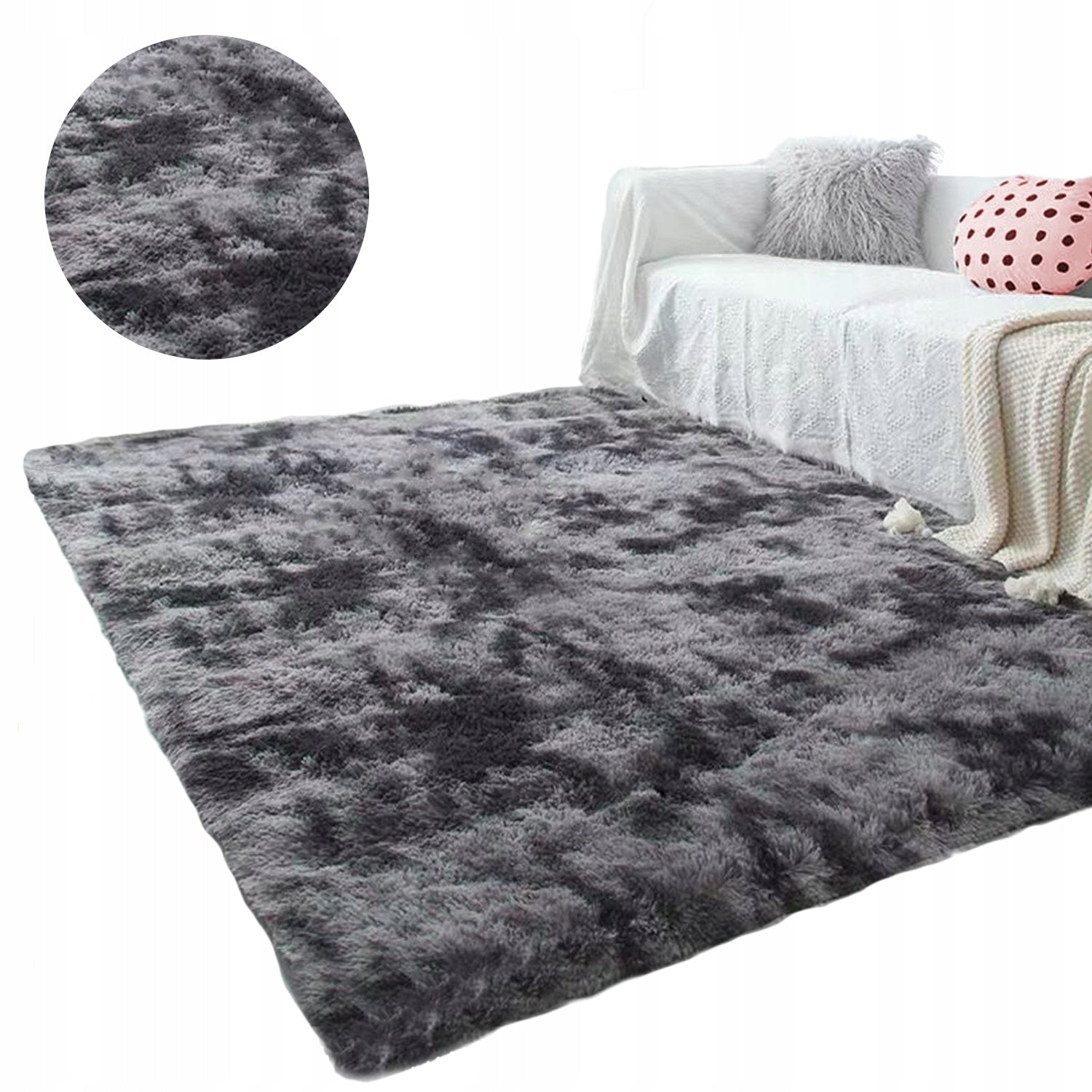 Carpet Shaggy Ombre non-slip modern living room soft 160x200