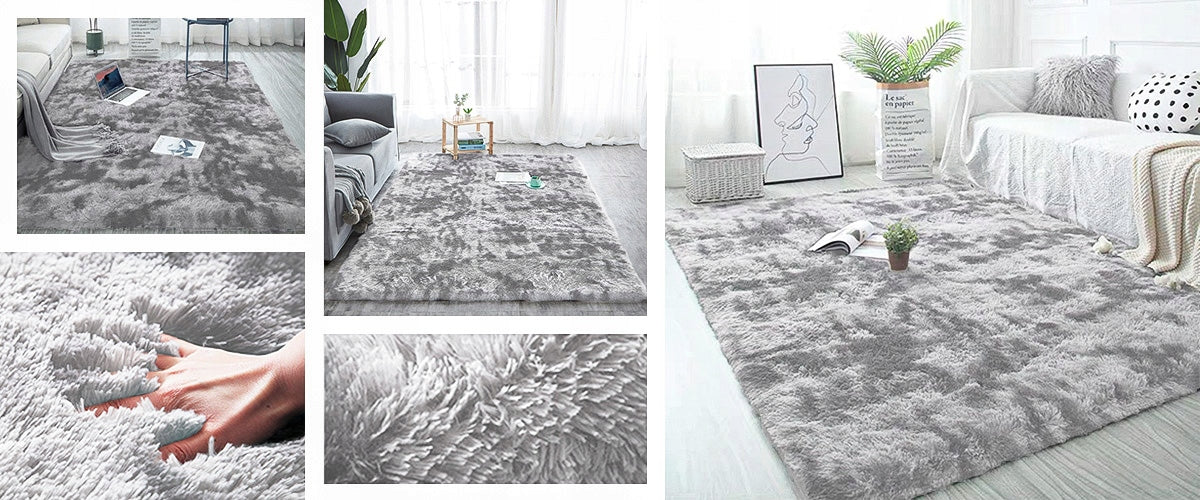 Carpet Shaggy Ombre non-slip modern living room soft 200x200 Shape rectangular