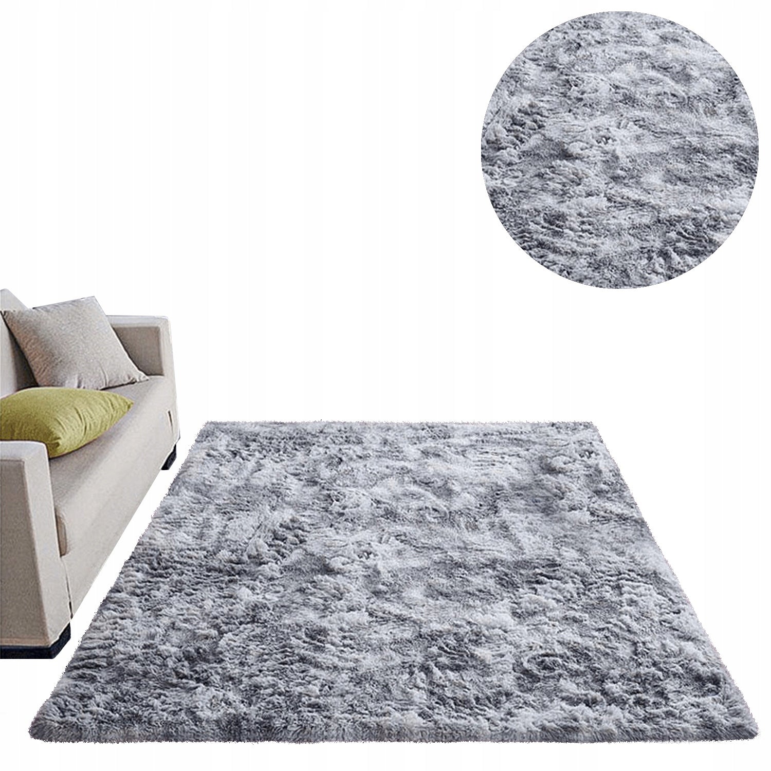 Carpet Shaggy Ombre non-slip modern living room soft 200x250