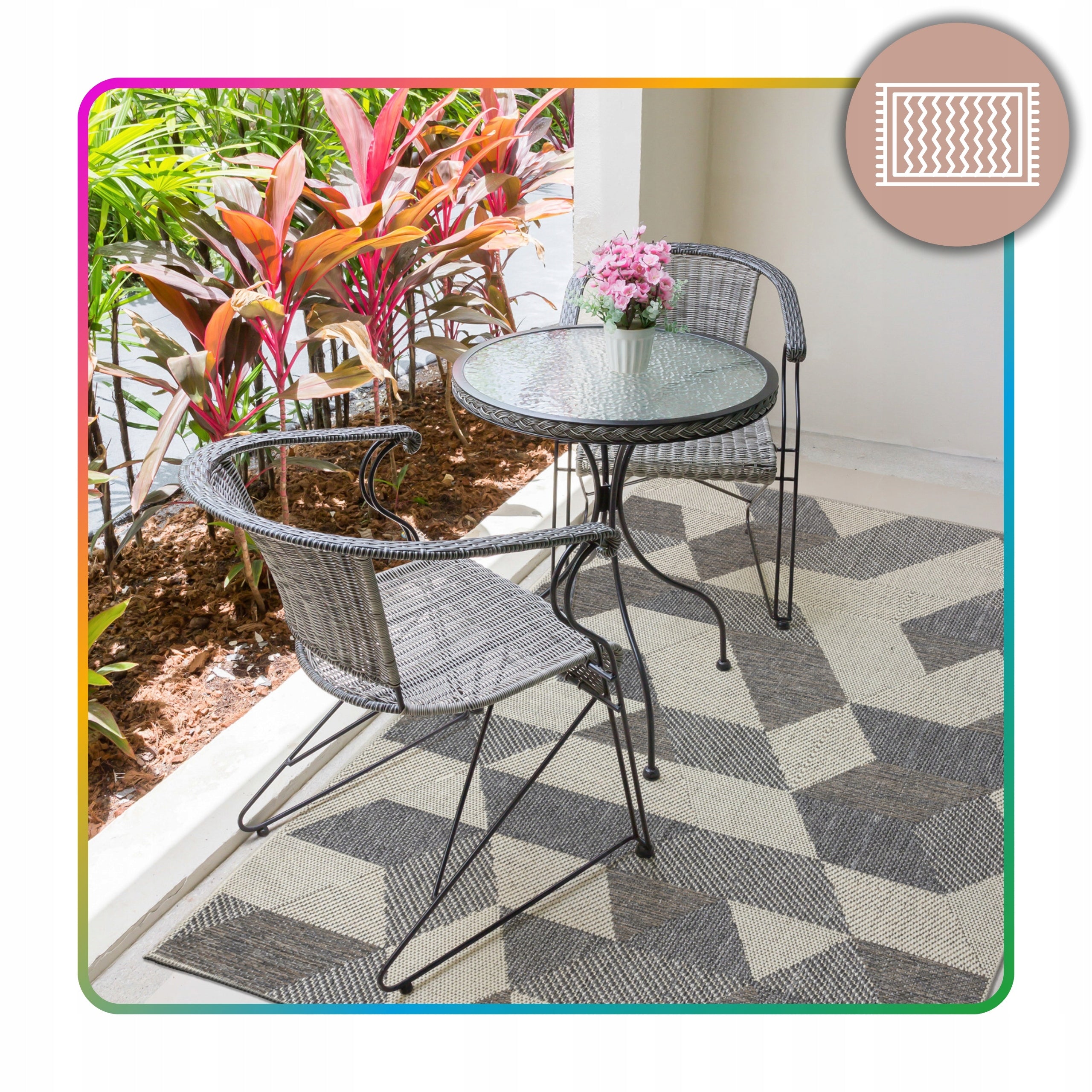 Carpet String Waterproof Terrace Living Room Kitchen Balcony Outdoor 160x230cm Brand e-floor