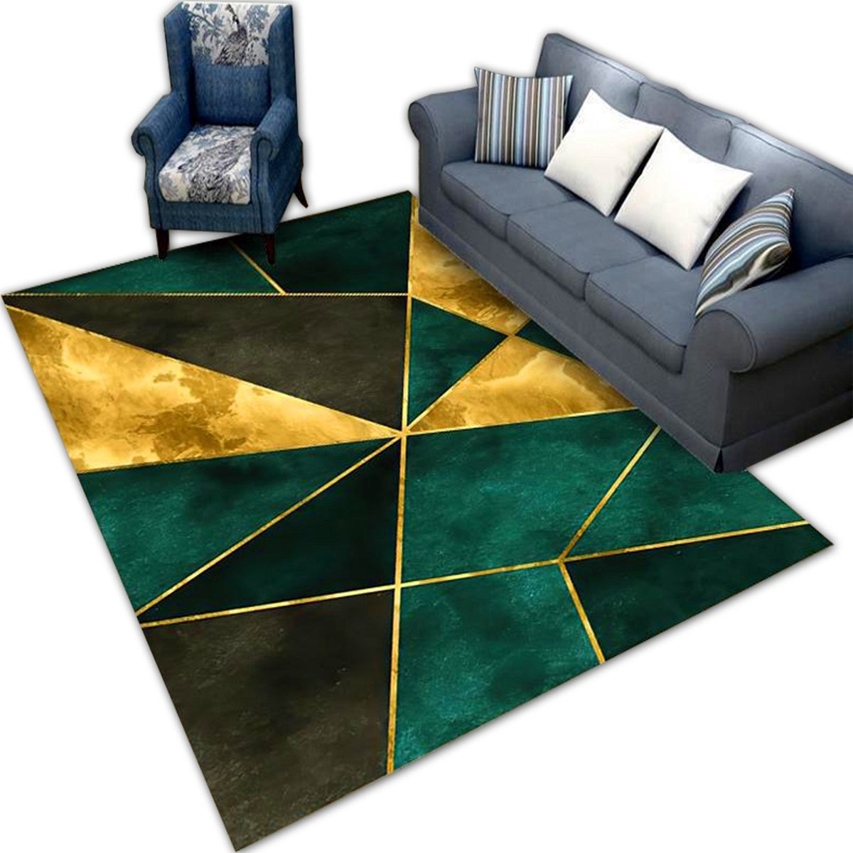 Carpet Triangles 160x220 for Living Room Modern Designs Mosaic Geometric Loft