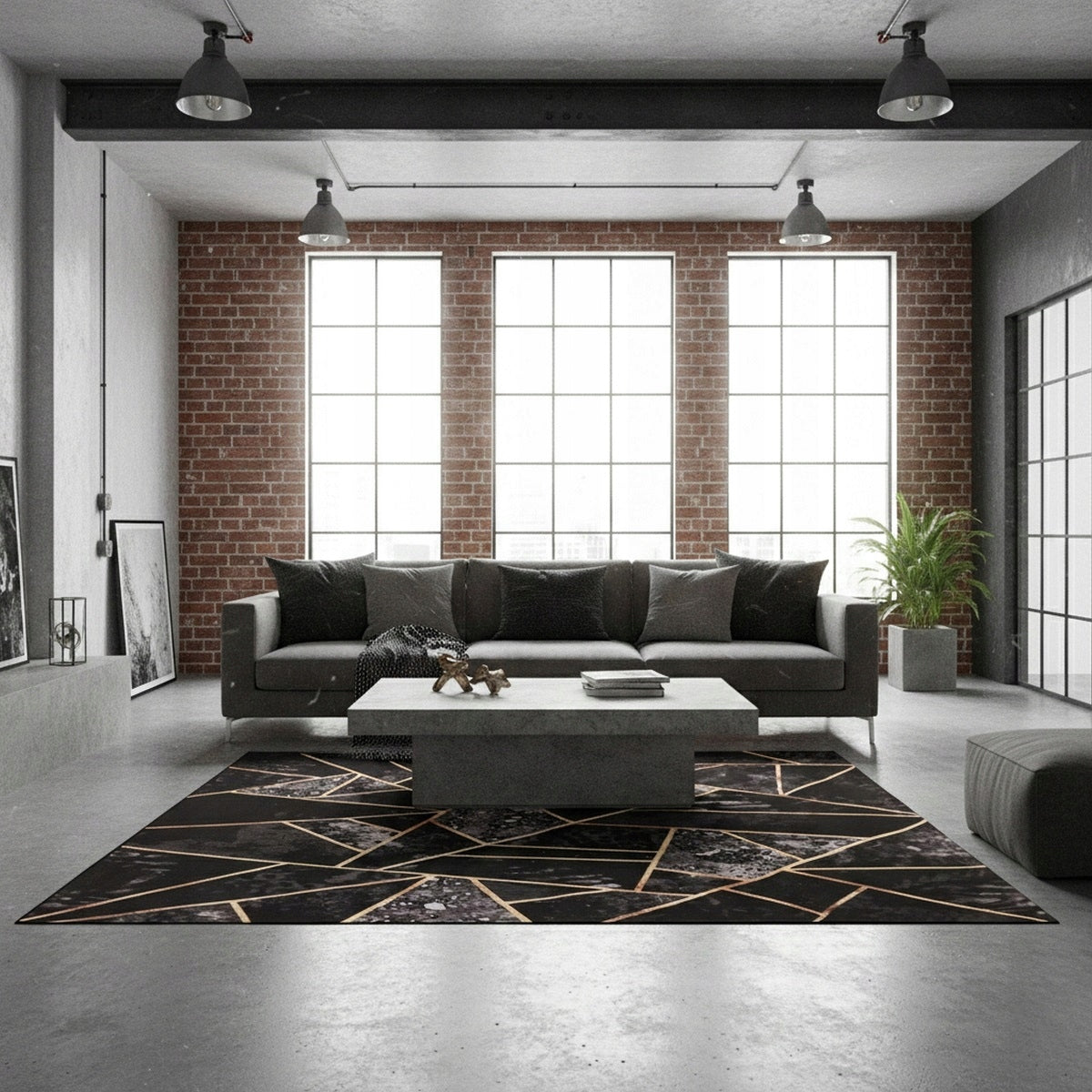 Carpet Triangles 200x300 for Living Room Modern Designs Mosaic Geometric Loft Manufacturer code Estero
