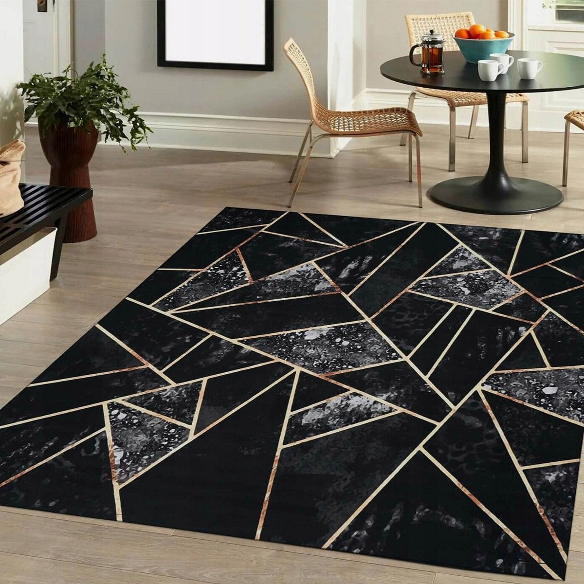 Carpet Triangles 200x300 for Living Room Modern Designs Mosaic Geometric Loft Product width 300 cm