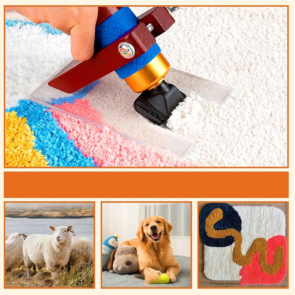 Carpet Trimmer with Shear Guide, Electric Shears for Dominant color red