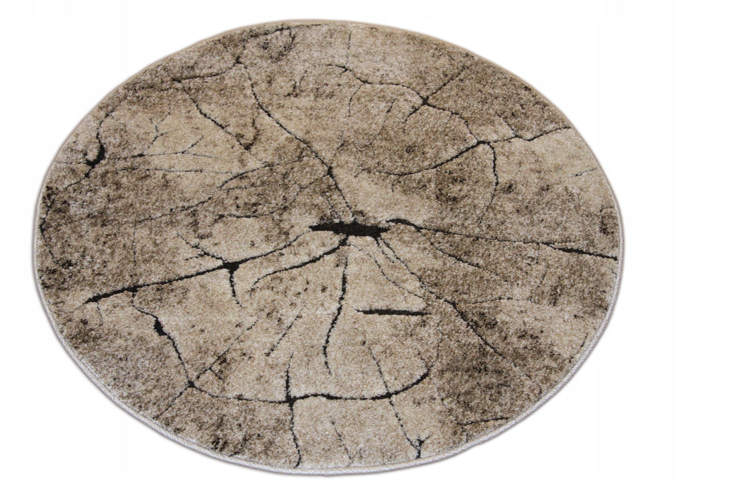 Carpet, circle 120 cm, camel, practical, fashionable, THICK HIT