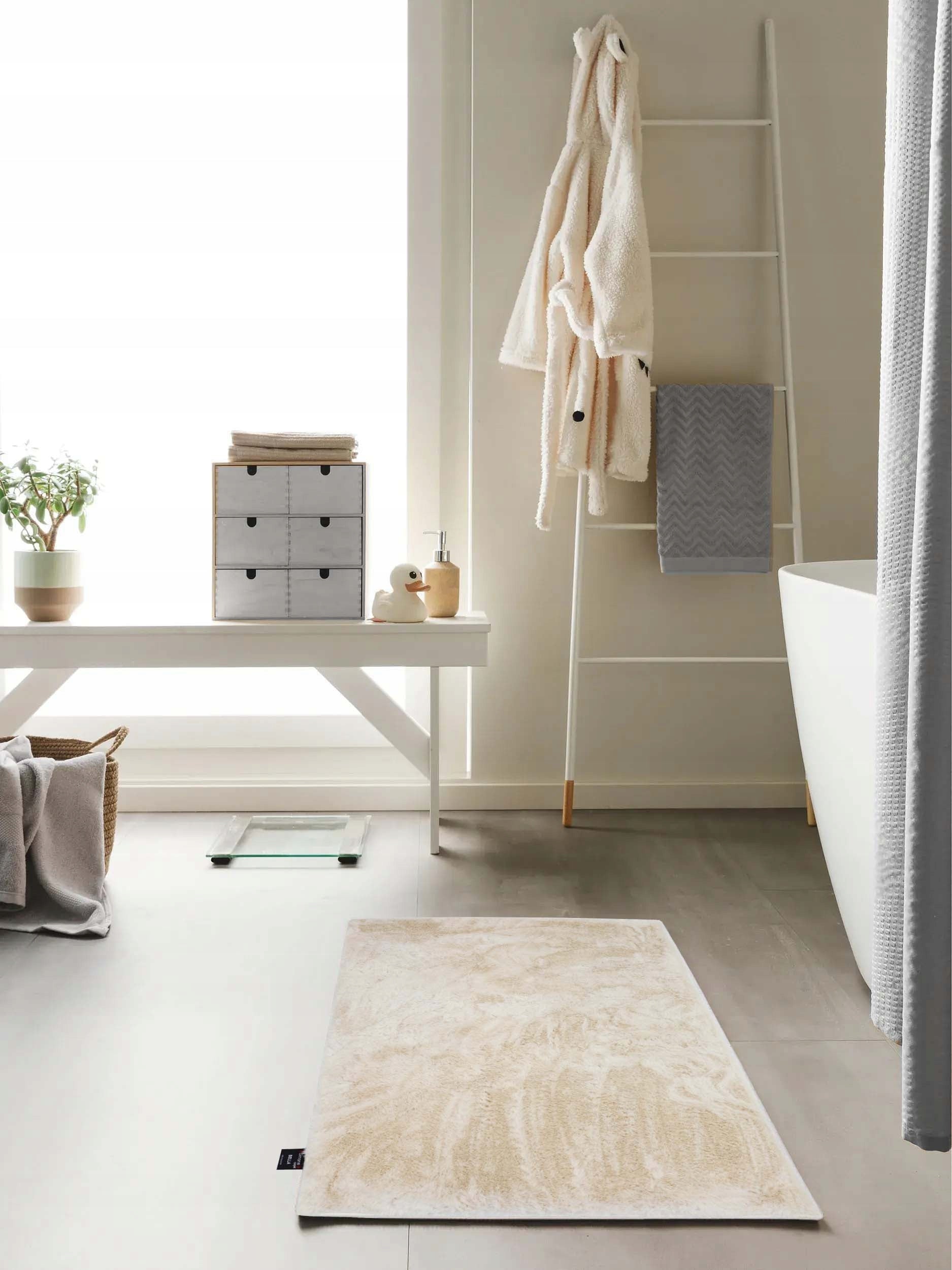Carpet for Bathroom Soft Rabbit Anti-slip Plush Cream 80x120 cm Brand ELSIMONE CARPET