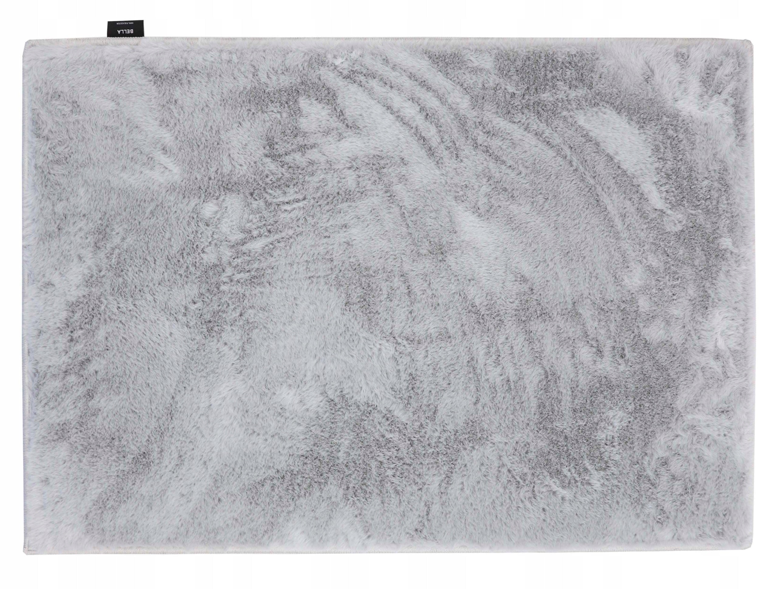 Carpet for Bathroom Soft Rabbit Anti-slip Plush Grey 60x90 cm Length 90 cm