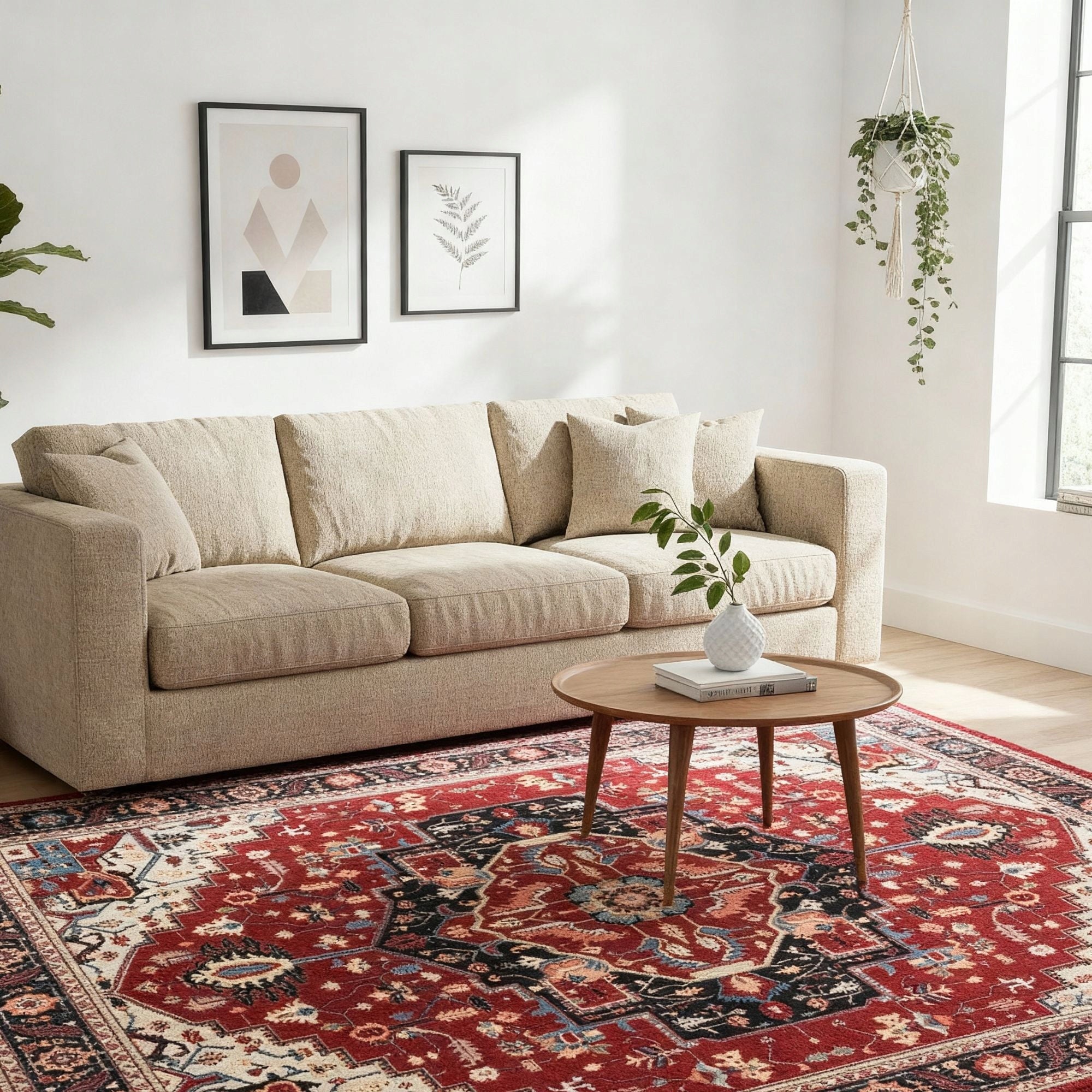 Carpet for Living Room Classic 160x230cm Elegant Anti-slip Washable Packaging status original