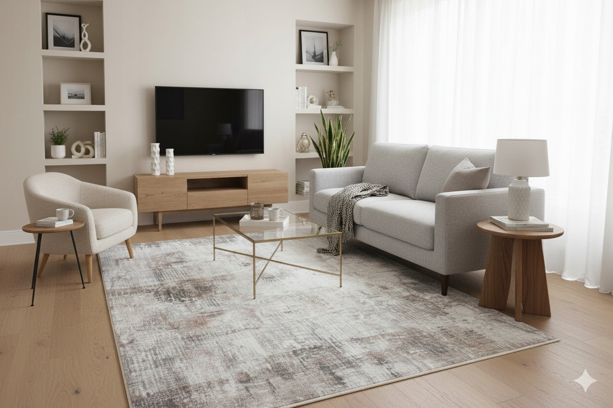 Carpet for Room Rubbed Concrete Modern Soft Plush Flannel 1,2x1,7 Brand KupDywan