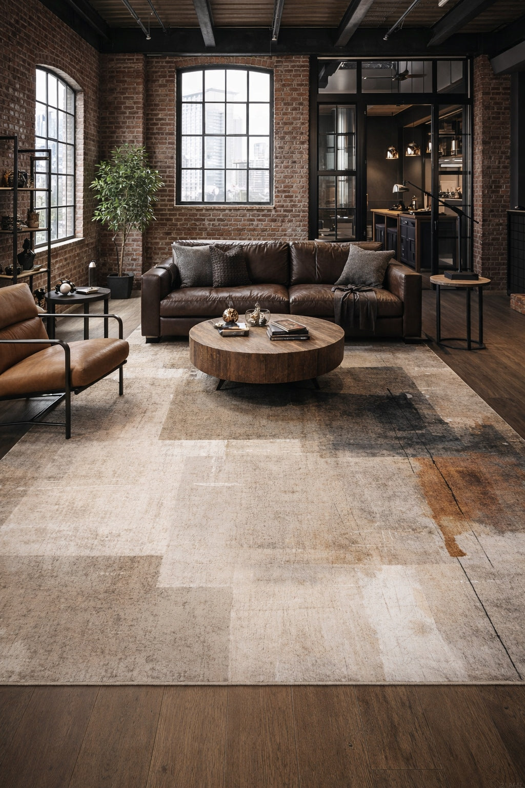 Carpet for Room Rubbed Concrete Modern Soft Plush Flannel 140x200 Brand KupDywan