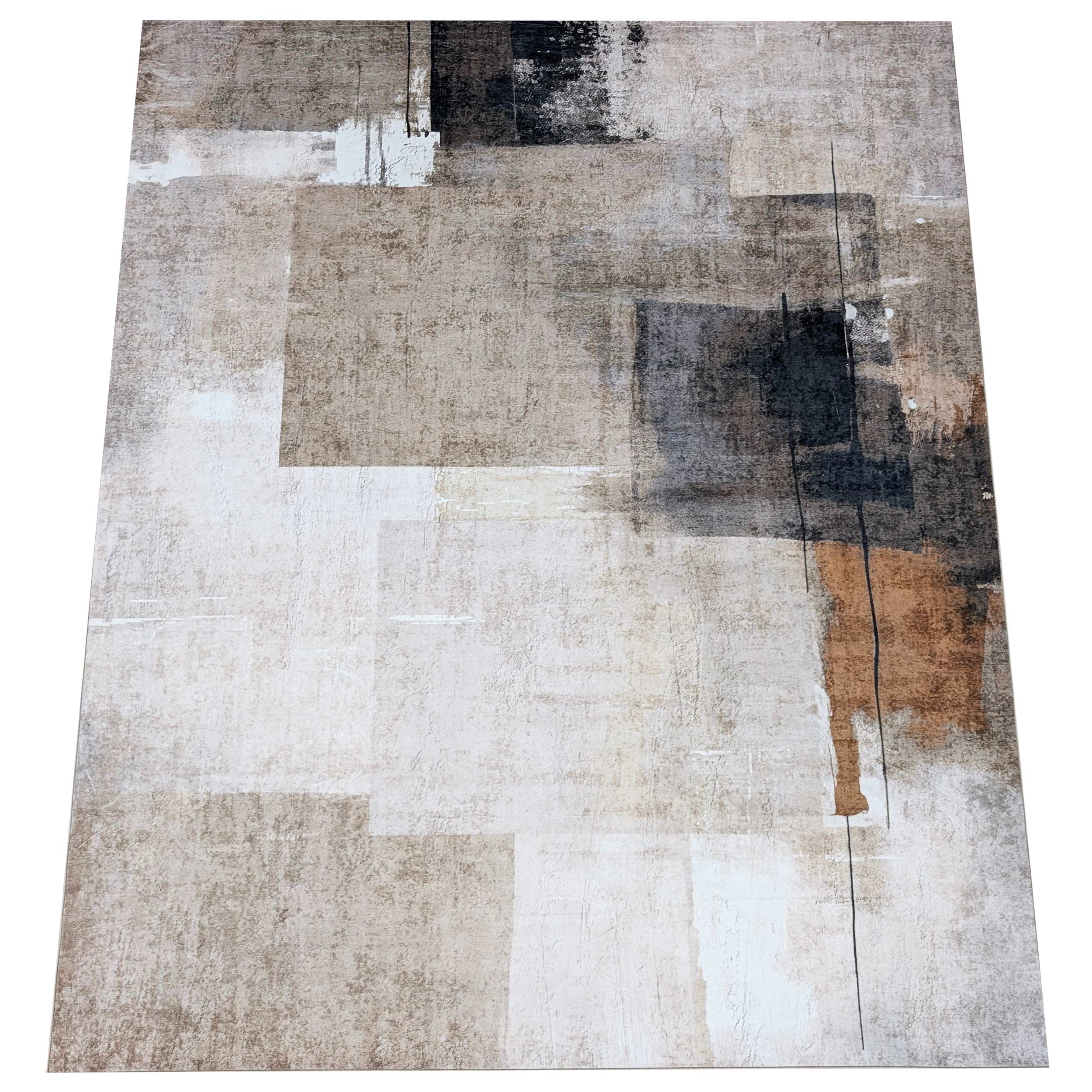 Carpet for Room Rubbed Concrete Modern Soft Plush Flannel 140x200