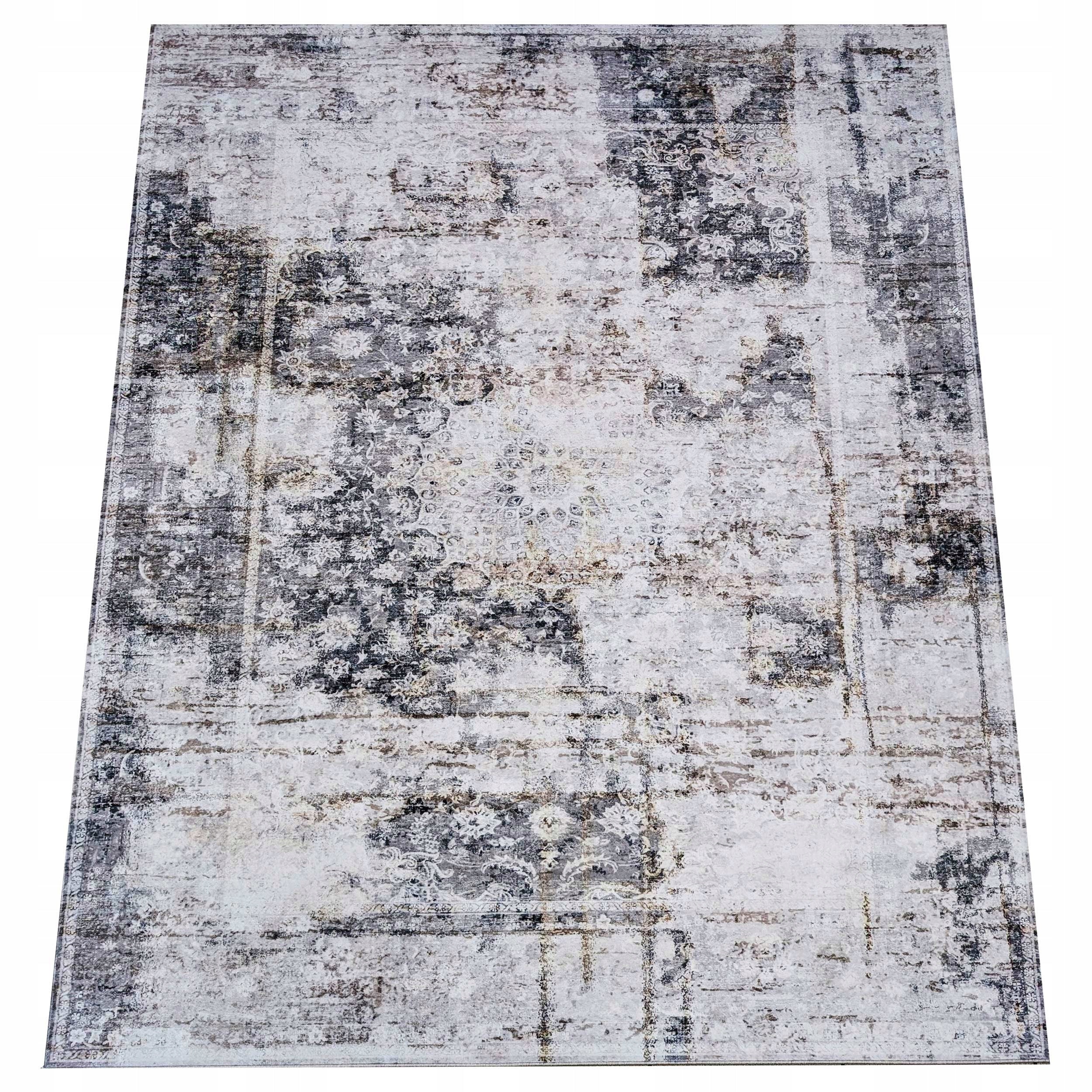 Carpet for Room Vintage Rubbed Pattern Soft Plush Flannel 160x230 cm