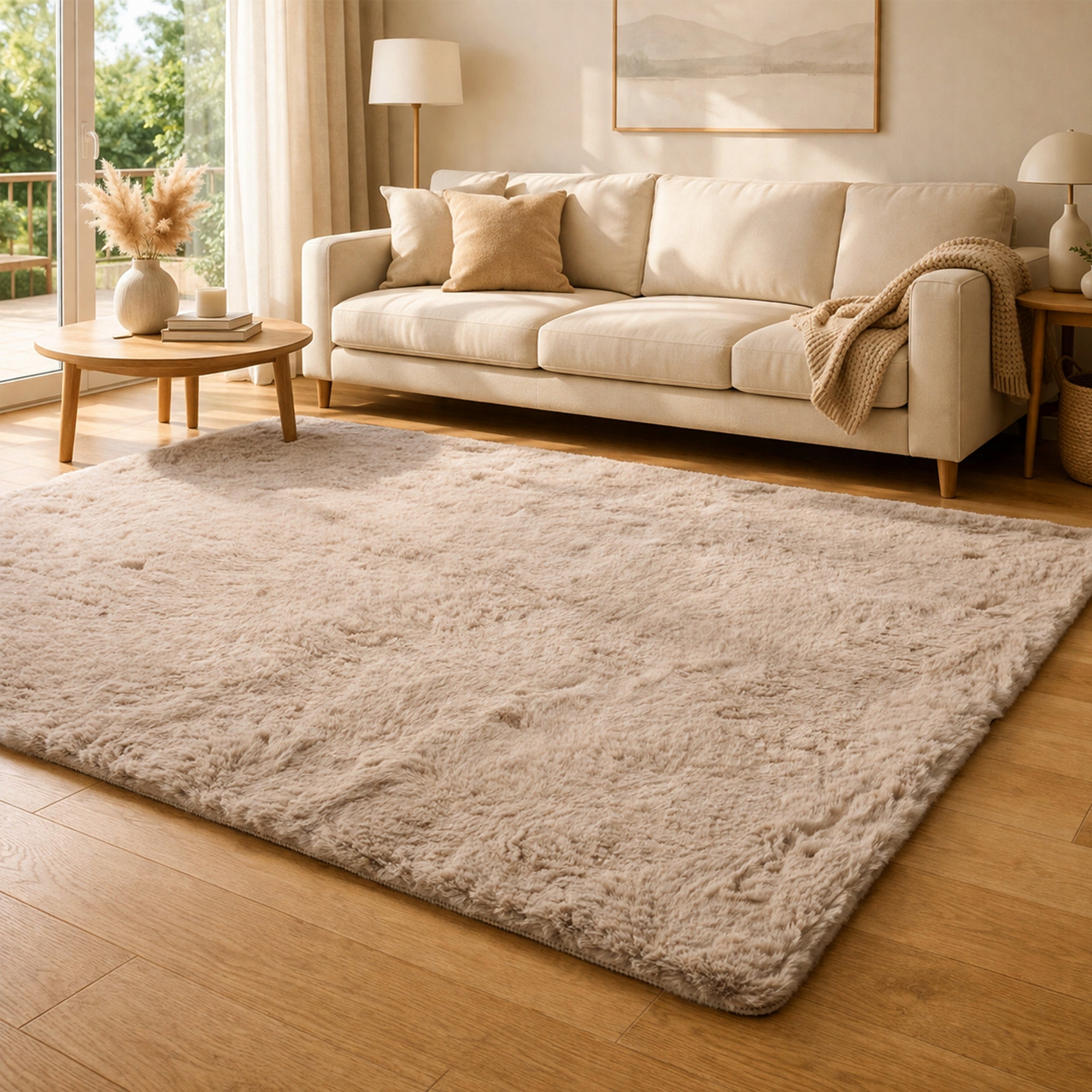Carpet for living room Rabbit 200x300 cm fluffy rabbit fur non-slip Product width 300 cm