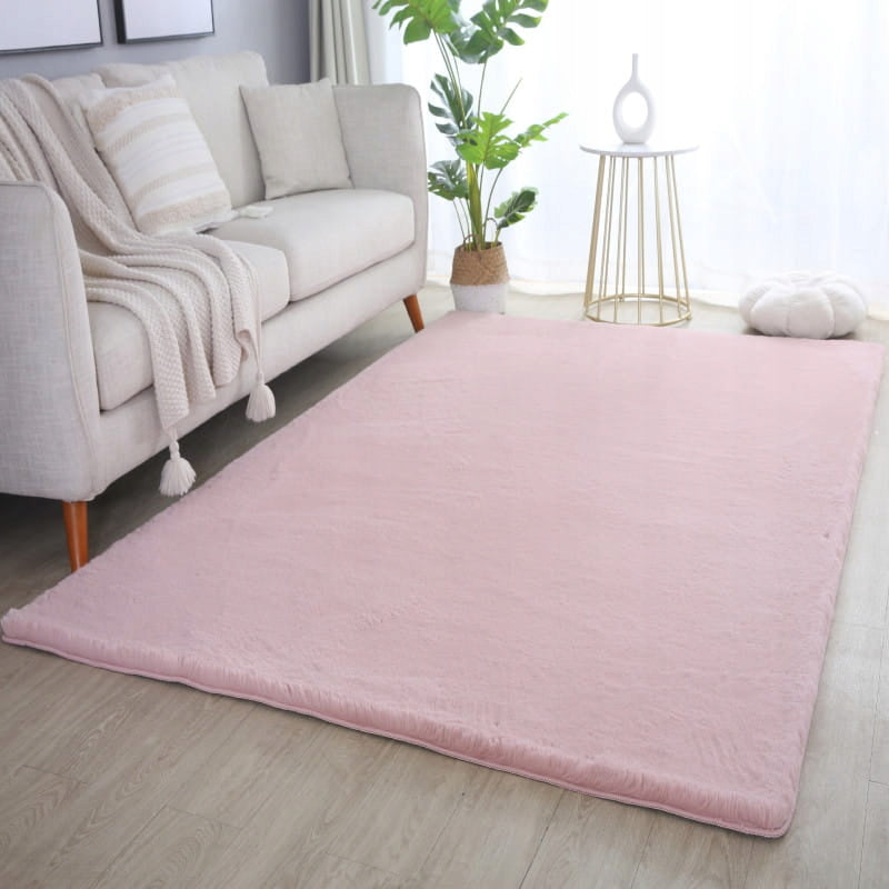 Carpet plush Rabbit soft touch fluffy soft powder pink 200 cm x 290 cm Manufacturer code POUFFY2002905100ROSE