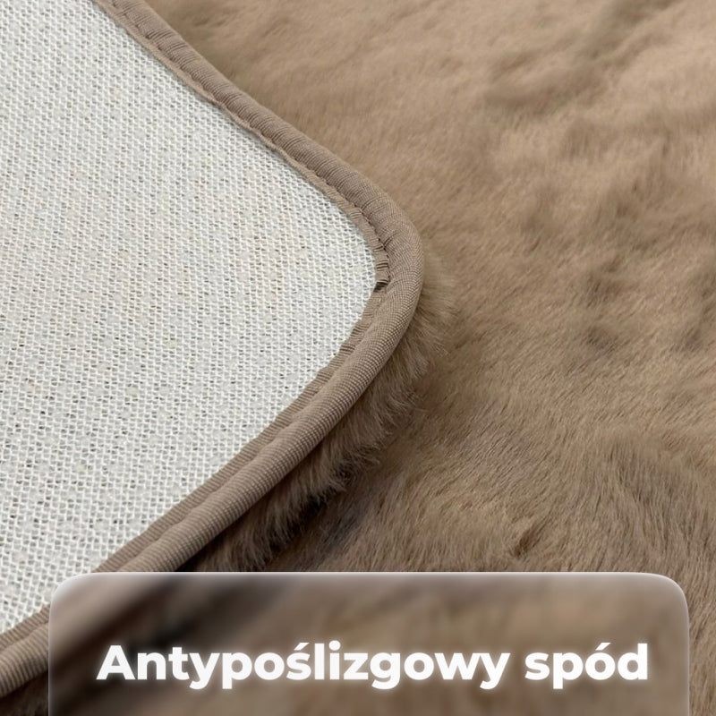 Carpet plush rabbit 50x80cm, rabbit fur beige, caramel Brand Seta Hali