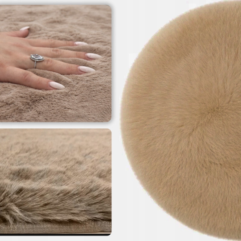 Carpet plush rabbit 50x80cm, rabbit fur beige, caramel Packaging status original