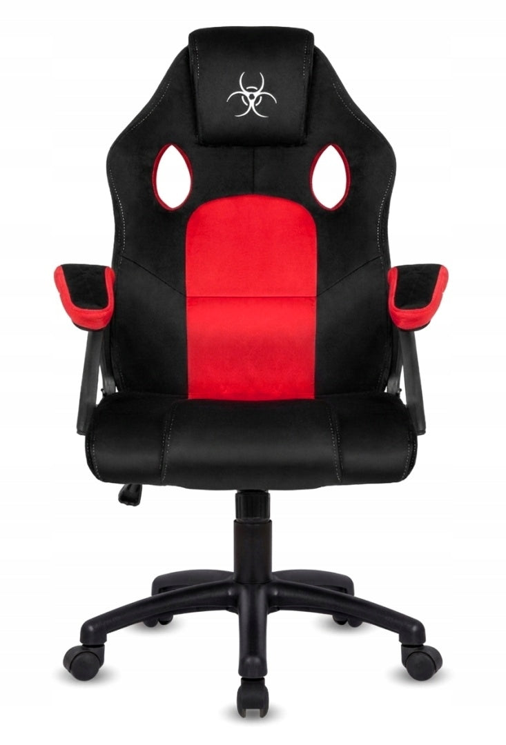 .Carrara M ALCANTARA BLACK + RED desk swivel chair Brand Lugano