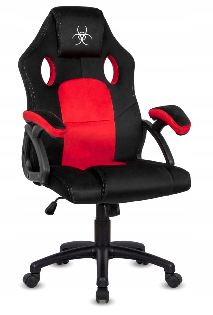.Carrara M ALCANTARA BLACK + RED desk swivel chair