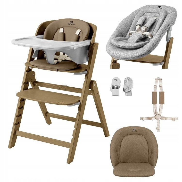 Carrello Focus CRL-16801 Highchair 2in1 Sun Lounger Sahara Beige