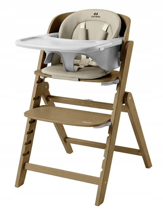 Carrello Focus CRL16801 Highchair 2in1 Lounger Croissant Beige Brand Carello