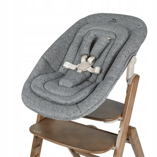 Carrello Folding Wooden High Chair 3in1 Deckchair Feed 130kg Focus, Brown Packaging status original