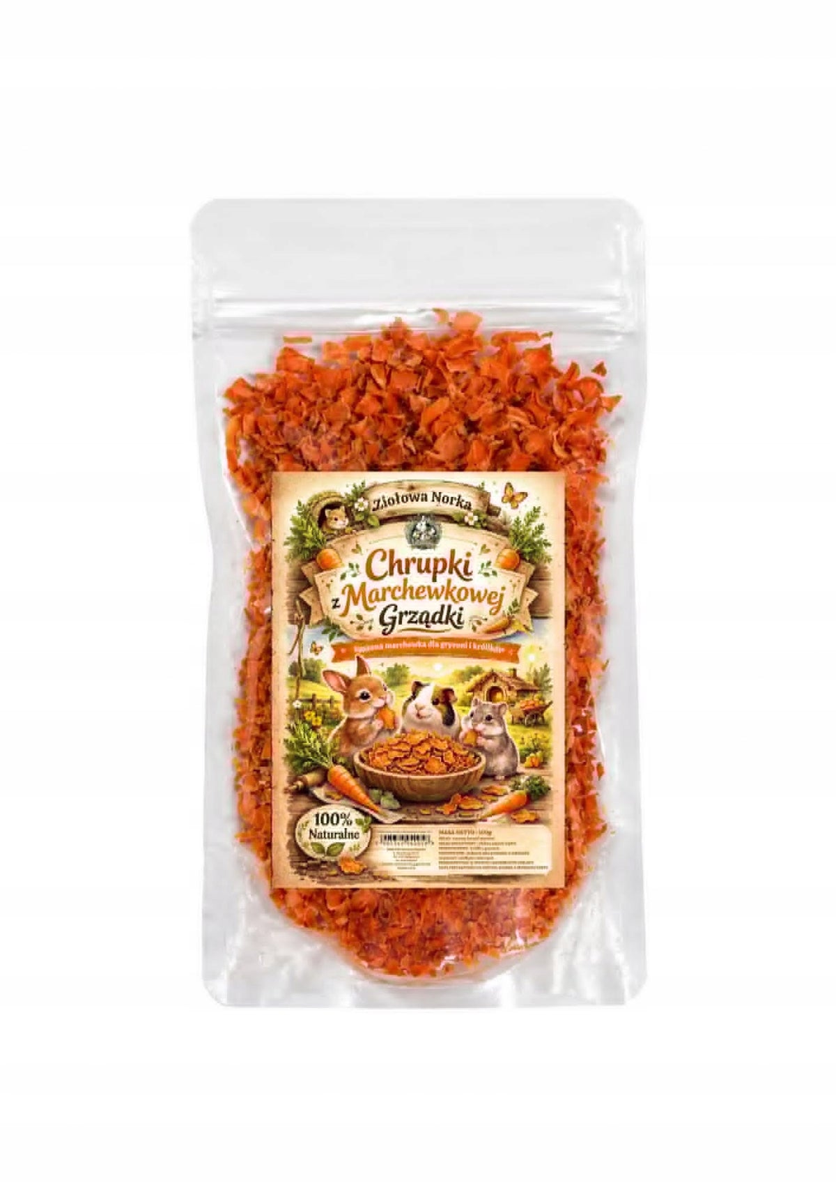 Carrot Crisps - 100g DRIED CARROTS, HERBAL MINK
