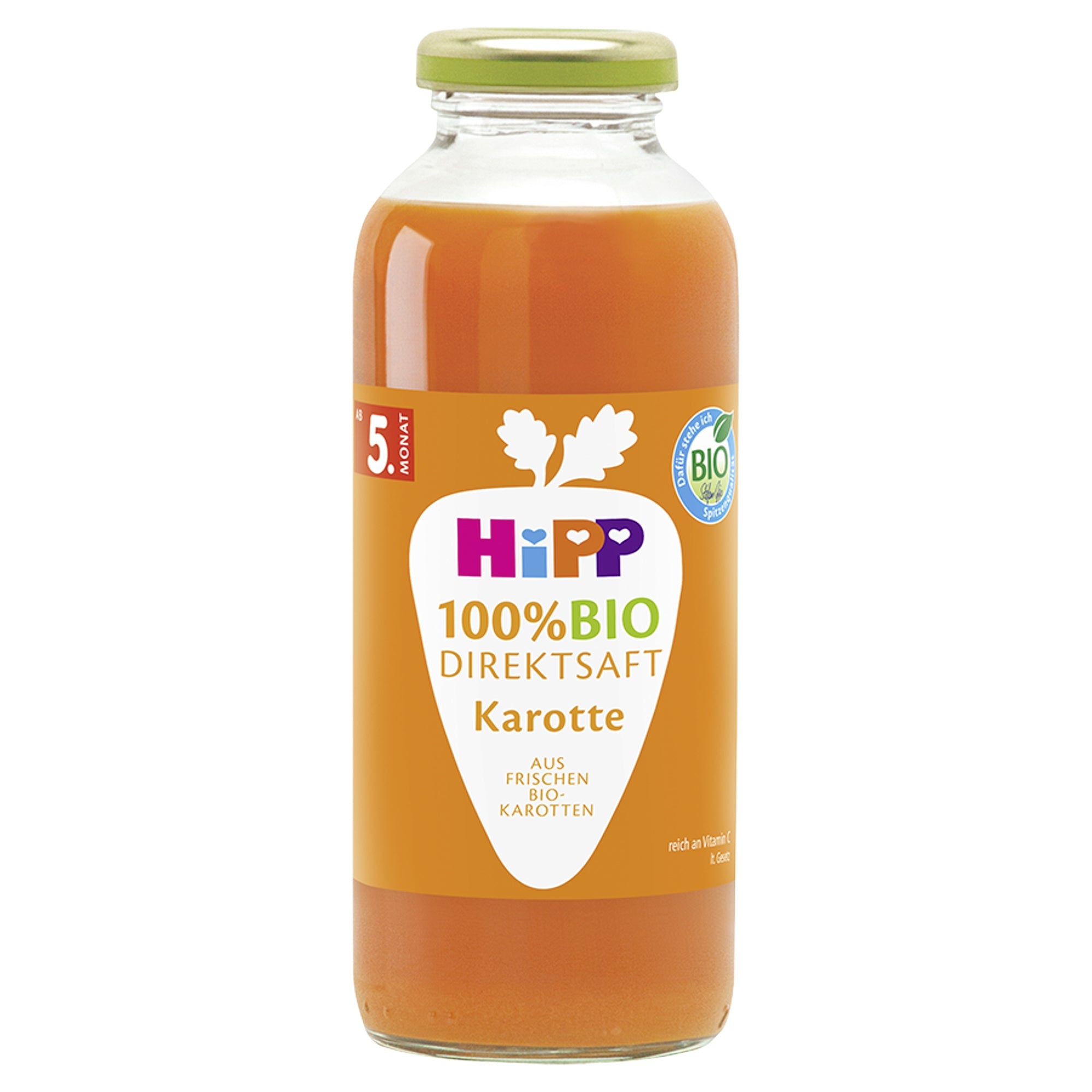 Carrot juice Hipp naturally cloudy without added sugar 330 ml Manufacturer code 4062300345287