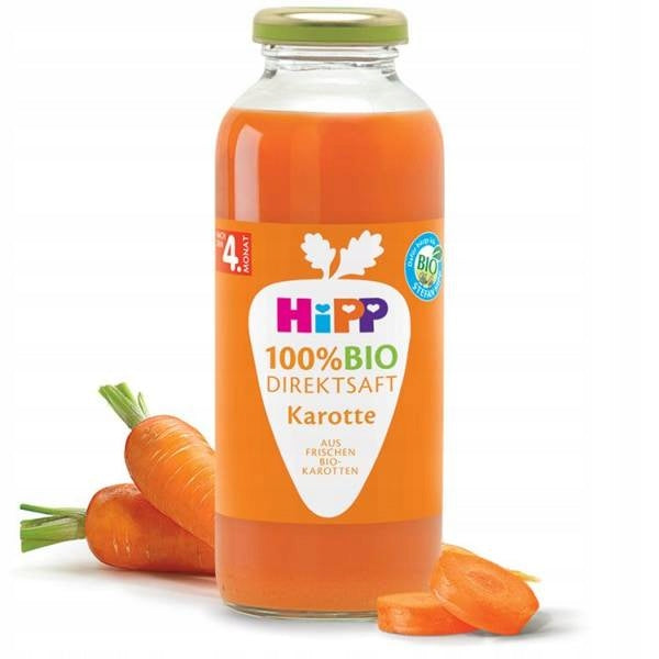 Carrot juice Hipp naturally cloudy without added sugar 330 ml