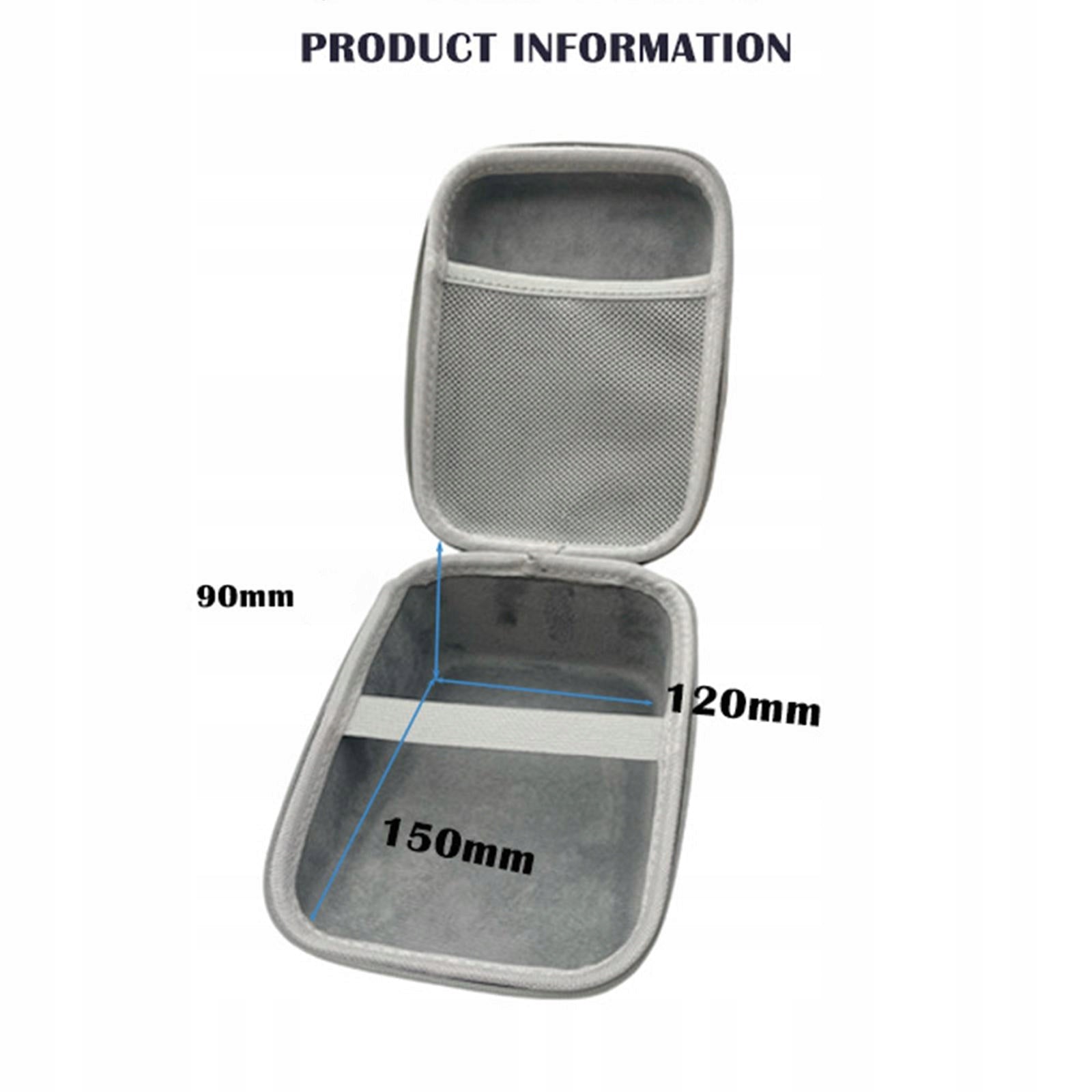 Carrying Case,Storage Bag Shockproof Zipper Hard Travel Case Gray Medical device no
