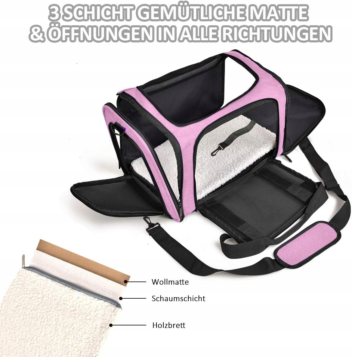 Carrying bag for medium cats and dogs, foldable, portable, 7kg Manufacturer code Toffcaea