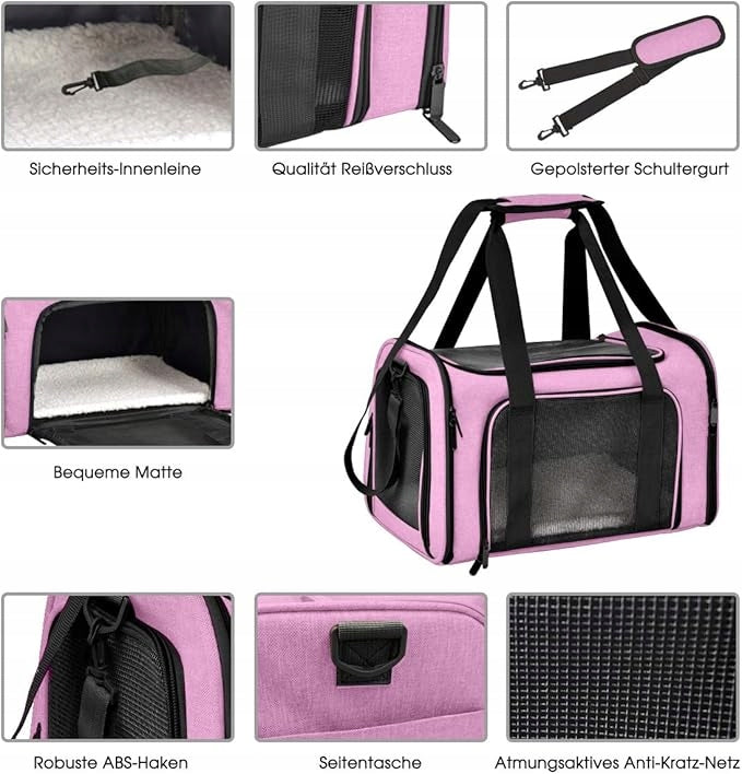 Carrying bag for medium cats and dogs, foldable, portable, 7kg Product width 50 cm