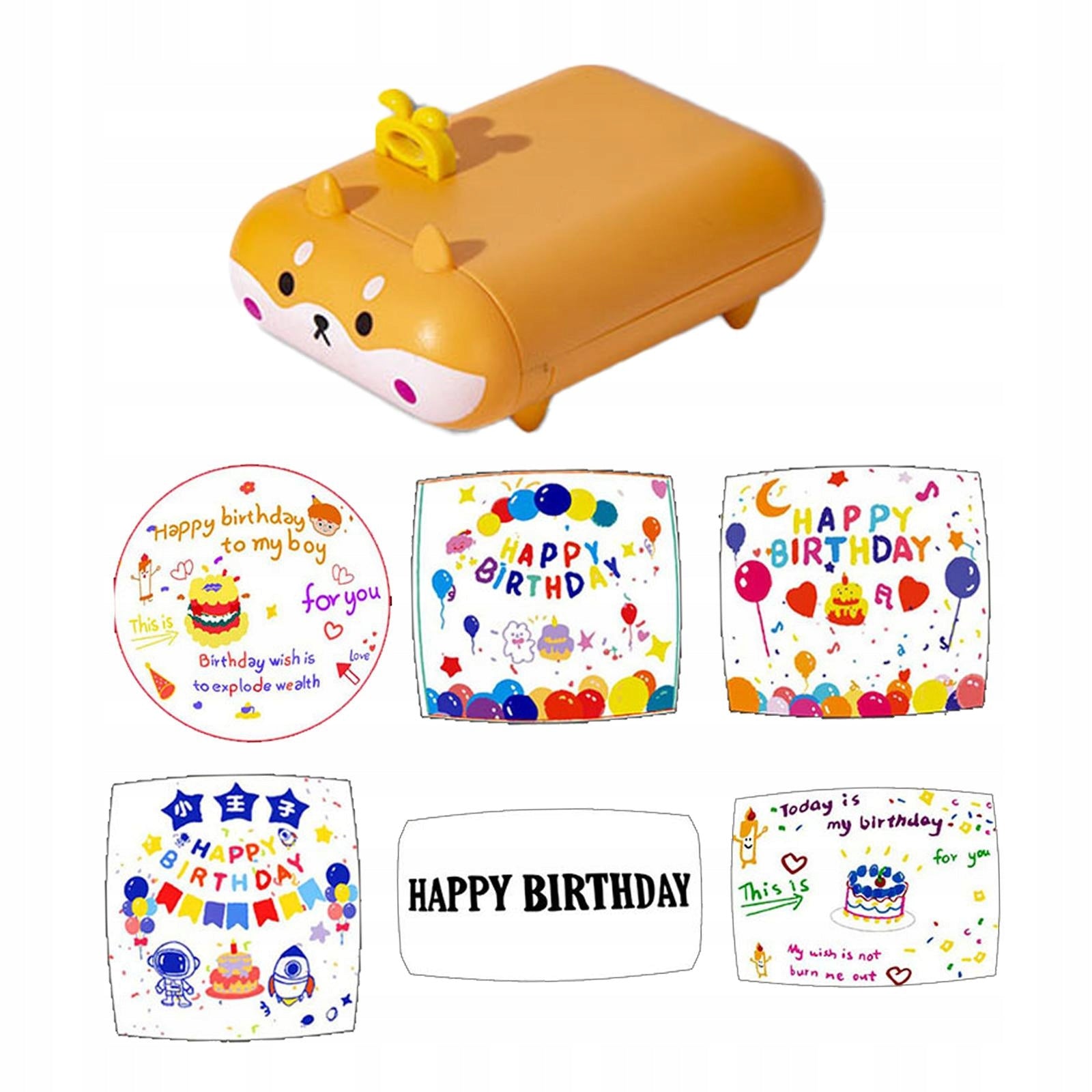 Cartoon Animal Projector Light Photographic Background Yellow Dog Birthday Model Projector Lamp