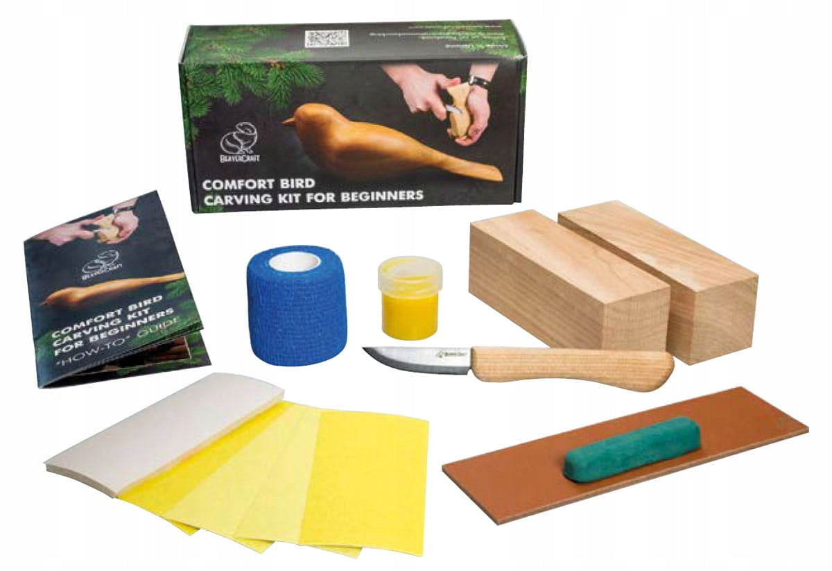 Carving set Beavercraft bird + knife
