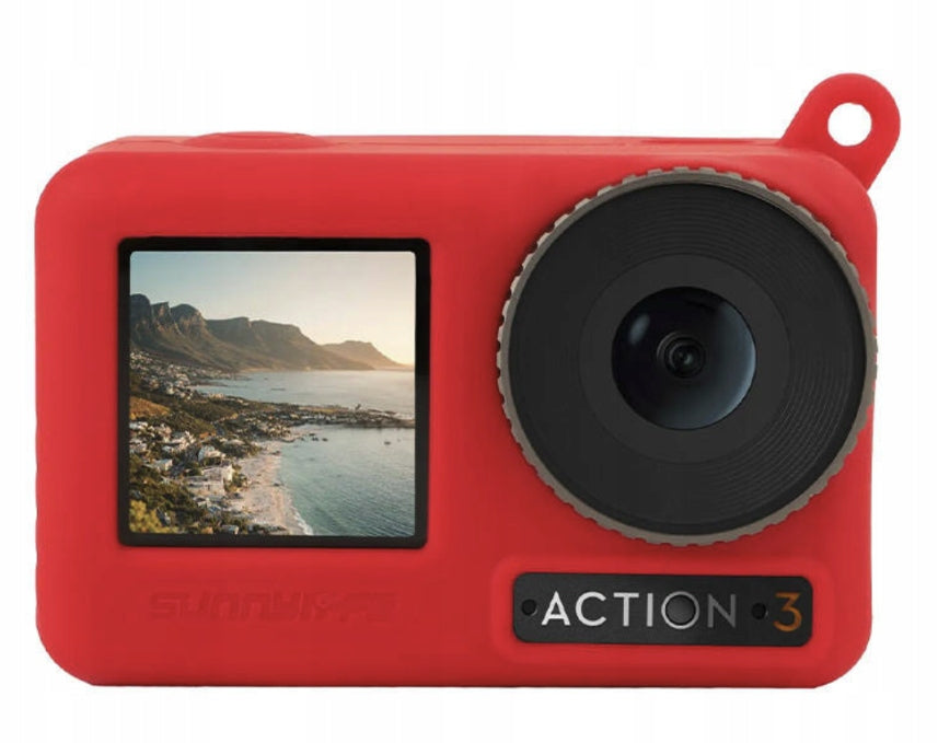 Case Silicone Cover Charmed with Sunnylife for DJI Osmo Action 3 / 4 Color red