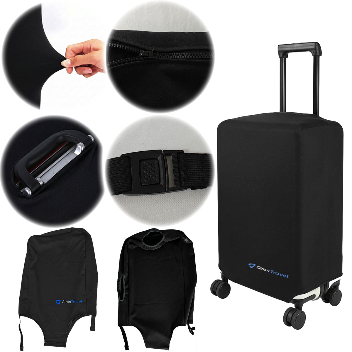 Case cover CIRON TRAVEL size M elastic black