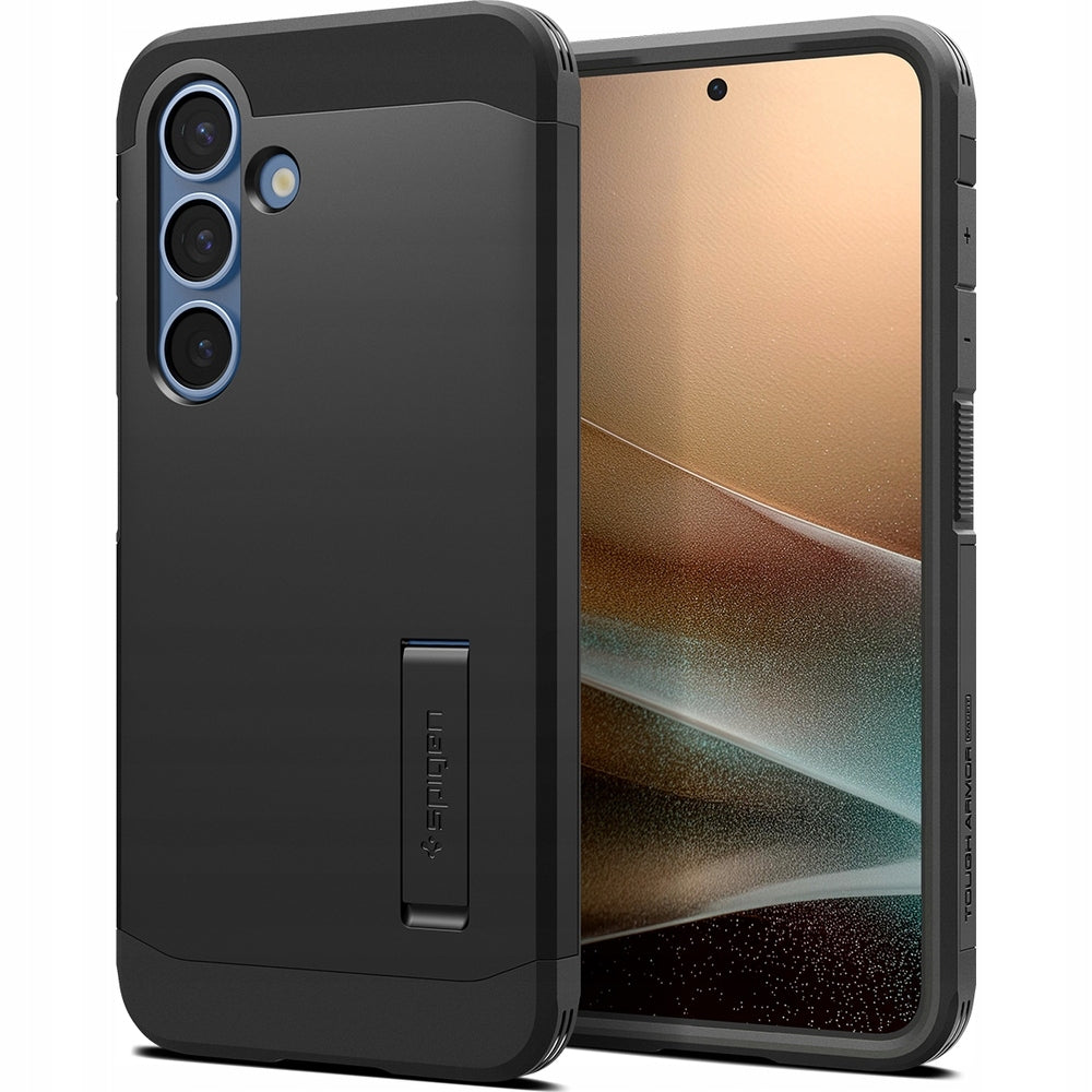 Case for Galaxy S25, Spigen Tough Armor for MagSafe Armored Case with Stand Brand Spigen
