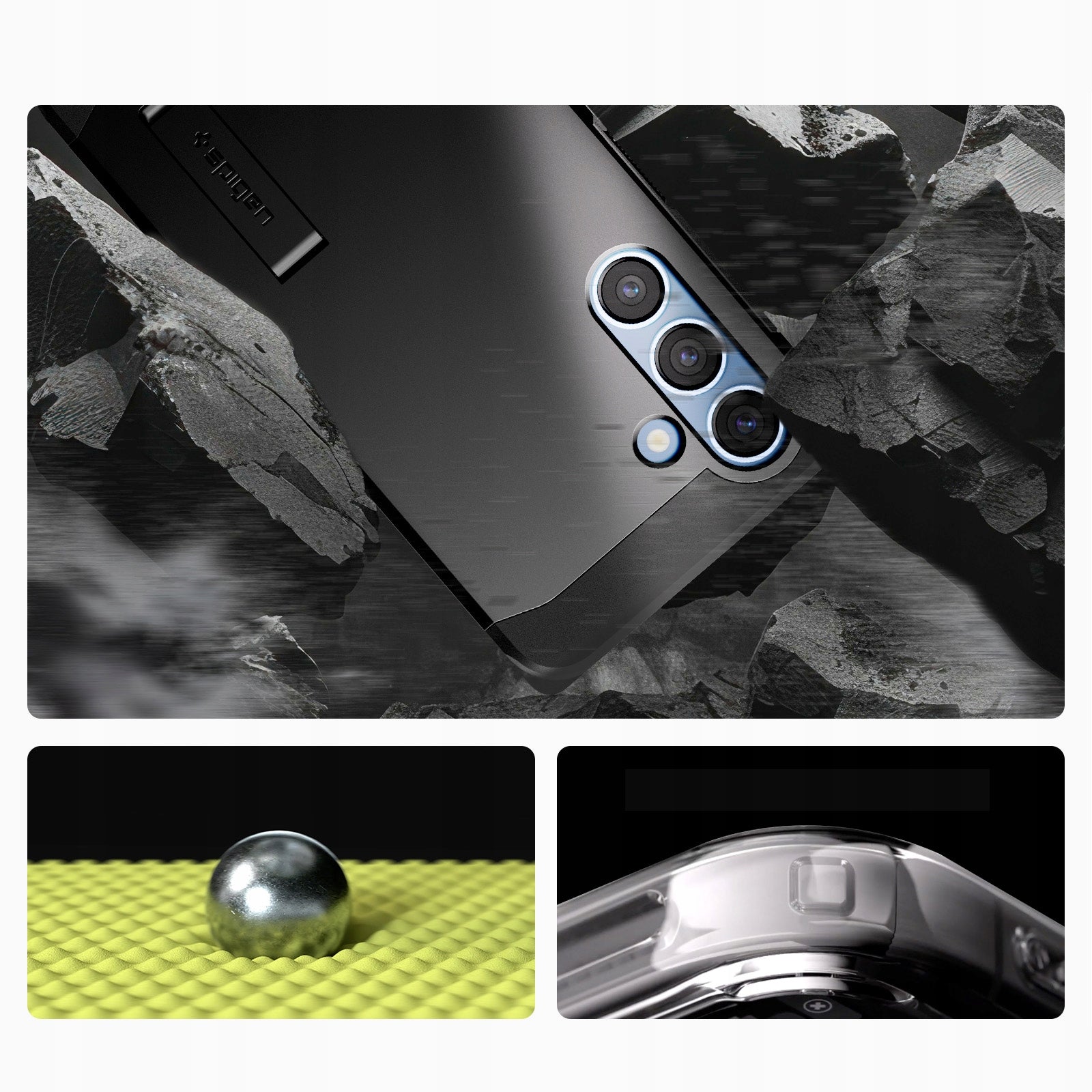Case for Galaxy S25, Spigen Tough Armor for MagSafe Armored Case with Stand Packaging status original