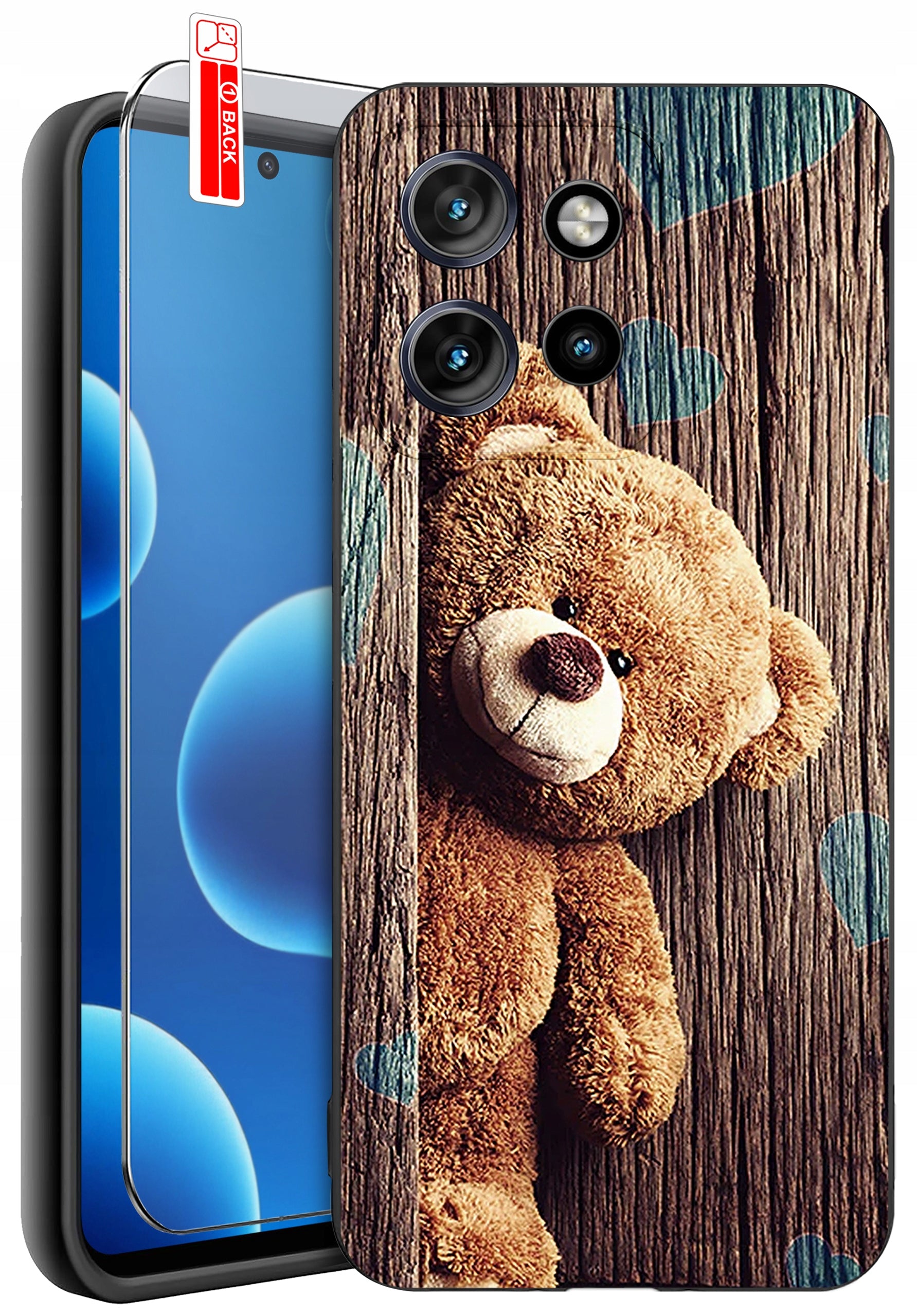 Case for Motorola Moto EDGE 50 Neo PATTERNS |SILICON MATT CASE + 9H GLASS