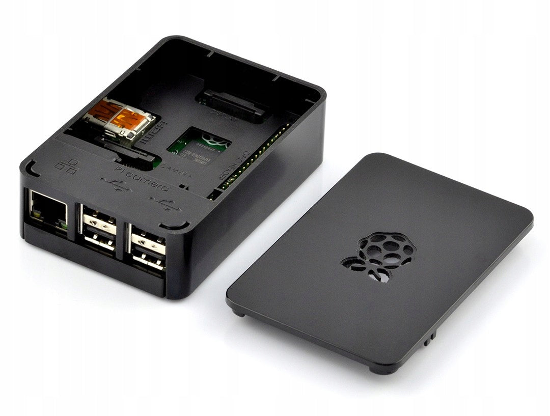 Case for Raspberry Pi 3B+/3B/2B RS Pro Plus black with logo Manufacturer code MC-RP002-BLK